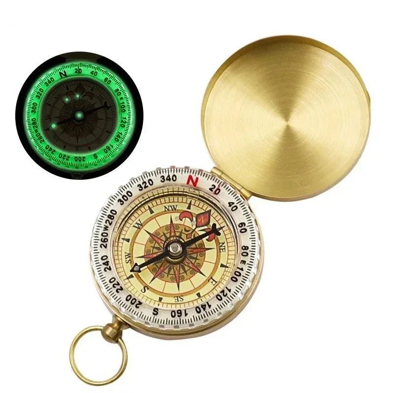 Outdoor Camping Hiking Waterproof Brass Survival Compass